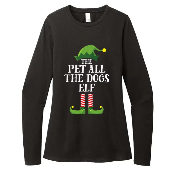 Pet All The Dogs Elf Matching Family Group Christmas Pajama Womens CVC Long Sleeve Shirt