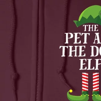 Pet All The Dogs Elf Matching Family Group Christmas Pajama Full Zip Hoodie