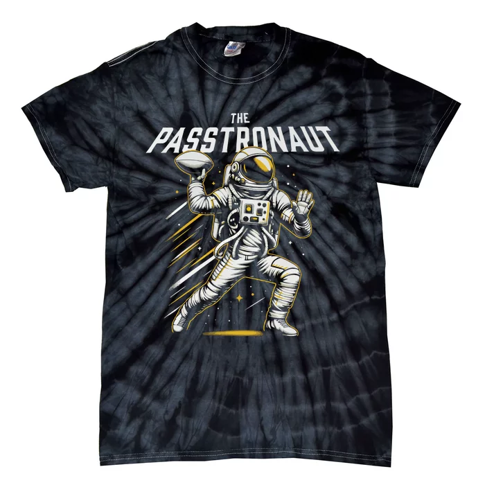 Passtronaut Astronaut Throwing A Football Tie-Dye T-Shirt