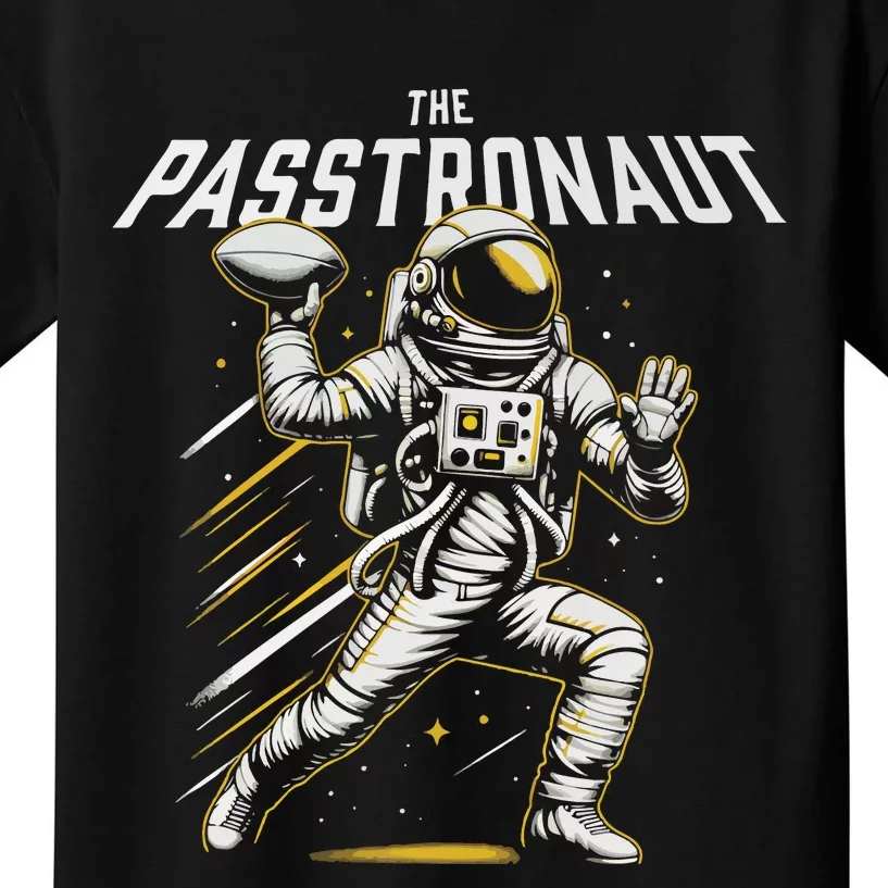 Passtronaut Astronaut Throwing A Football Kids T-Shirt