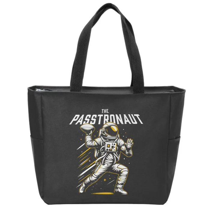 Passtronaut Astronaut Throwing A Football Zip Tote Bag