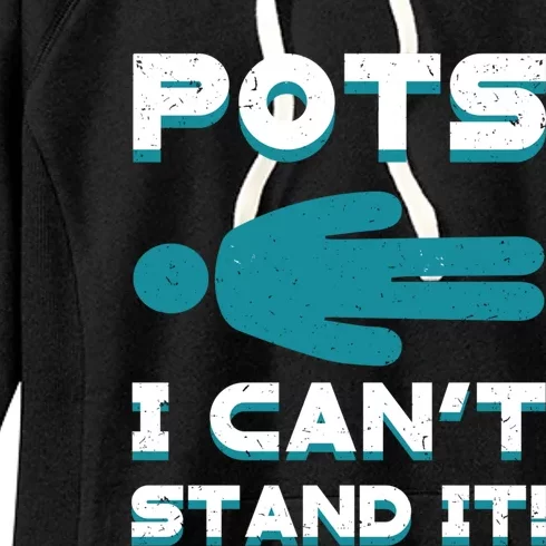 Pots Awareness Turquoise Ribbon Dysautonomia Neurologists Gift Women's Fleece Hoodie