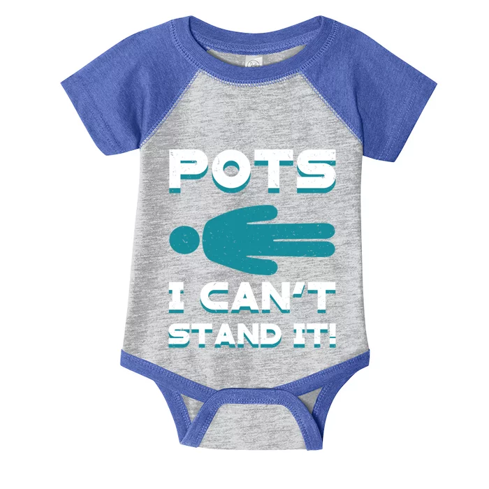 Pots Awareness Turquoise Ribbon Dysautonomia Neurologists Gift Infant Baby Jersey Bodysuit