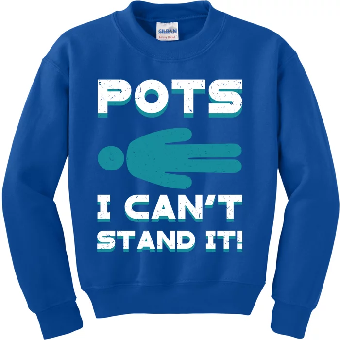 Pots Awareness Turquoise Ribbon Dysautonomia Neurologists Gift Kids Sweatshirt