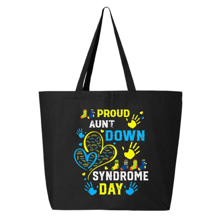 Proud Aunt T21 World Down Syndrome Awareness Day 25L Jumbo Tote