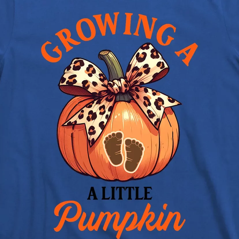 Pregnancy Announcement Thanksgiving Growing Little A Pumpkin T-Shirt