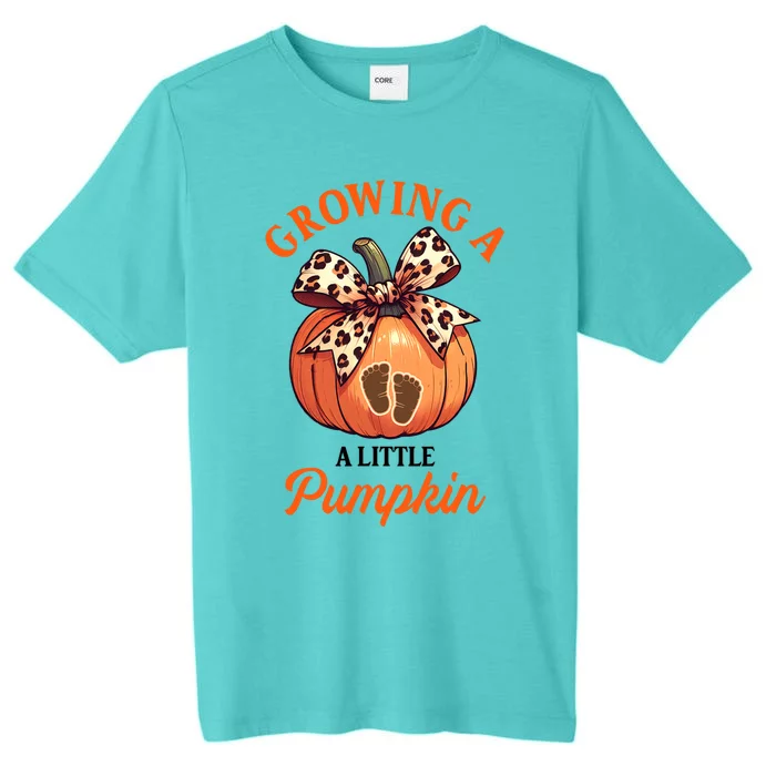 Pregnancy Announcement Thanksgiving Growing Little A Pumpkin ChromaSoft Performance T-Shirt