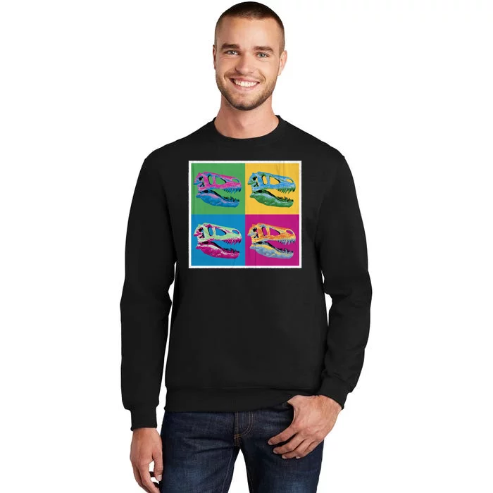 Pop Art TRex Skeleton Tyrannosaurus Rex Sweatshirt