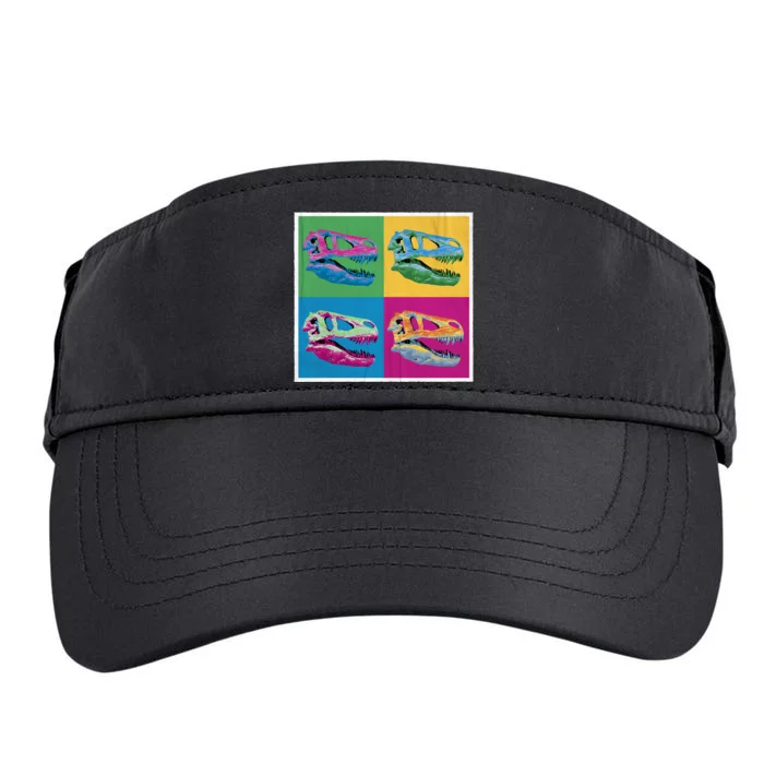 Pop Art TRex Skeleton Tyrannosaurus Rex Adult Drive Performance Visor