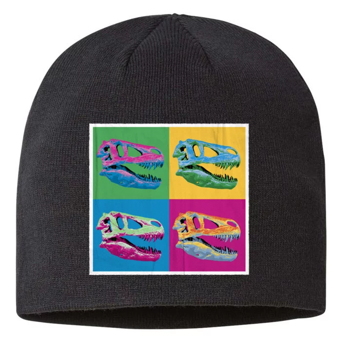 Pop Art TRex Skeleton Tyrannosaurus Rex 8 1/2in Sustainable Knit Beanie