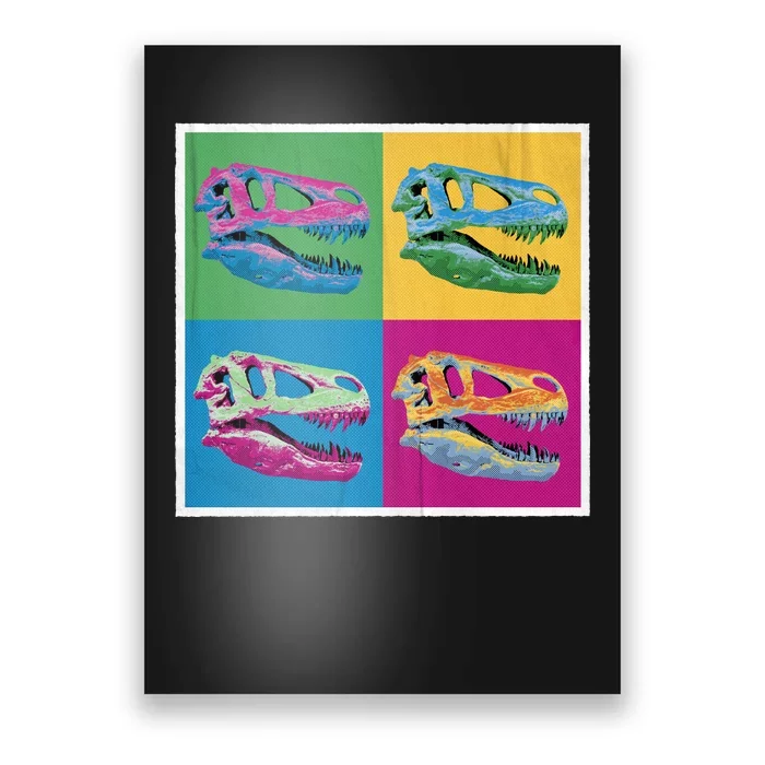 Pop Art TRex Skeleton Tyrannosaurus Rex Poster