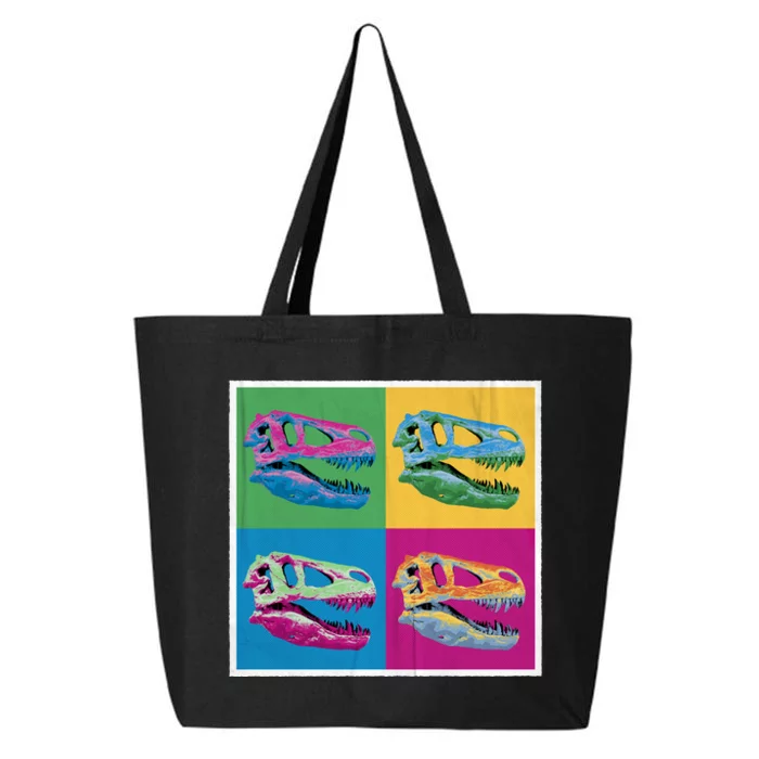 Pop Art TRex Skeleton Tyrannosaurus Rex 25L Jumbo Tote