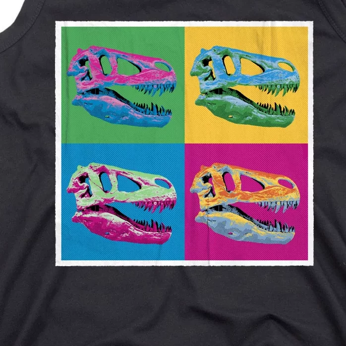 Pop Art TRex Skeleton Tyrannosaurus Rex Tank Top