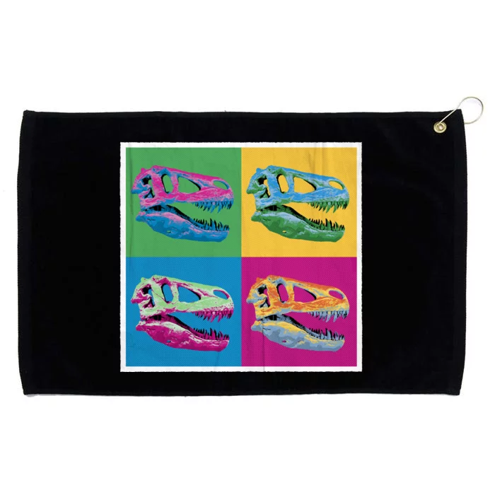 Pop Art TRex Skeleton Tyrannosaurus Rex Grommeted Golf Towel