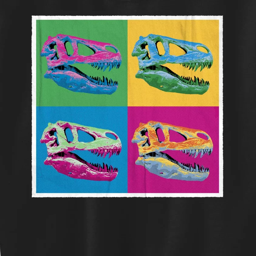 Pop Art TRex Skeleton Tyrannosaurus Rex Kids Sweatshirt