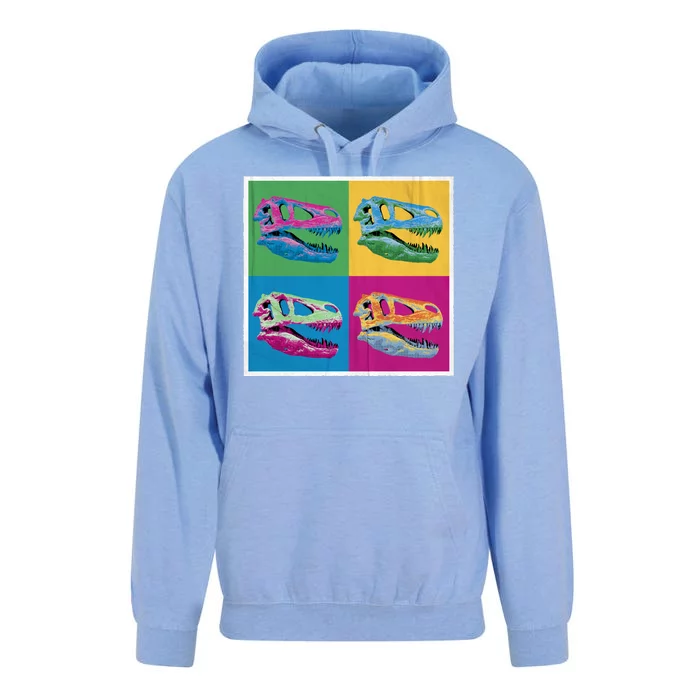 Pop Art TRex Skeleton Tyrannosaurus Rex Unisex Surf Hoodie