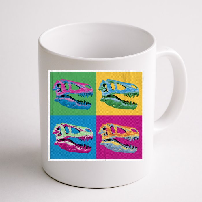 Pop Art TRex Skeleton Tyrannosaurus Rex Front & Back Coffee Mug