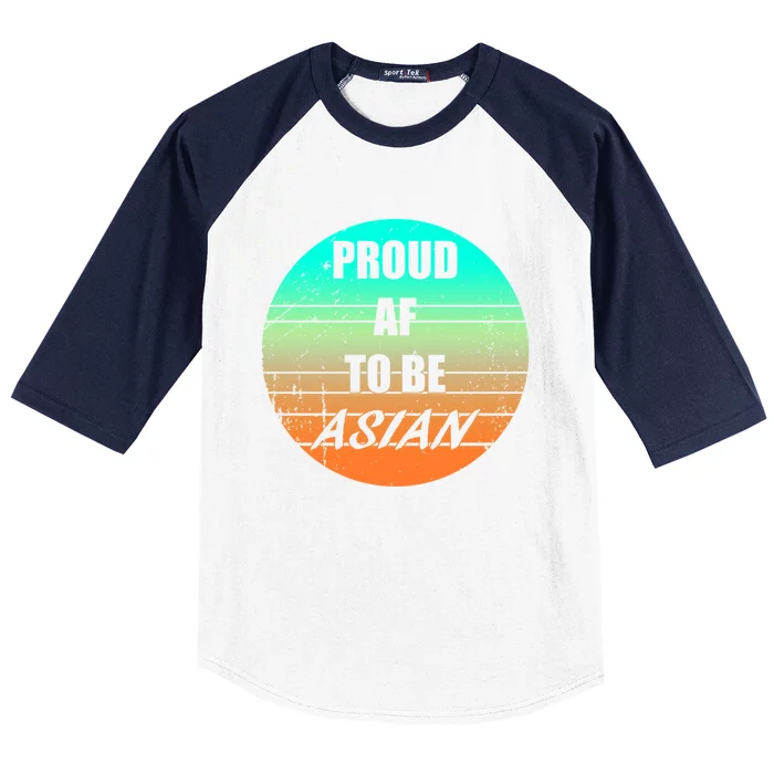 Proud Af To Be Asian American And Aapi Gift Baseball Sleeve Shirt