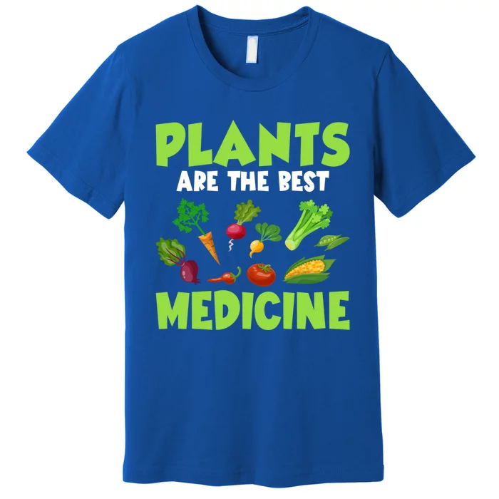 Plants Are The Best Medicine Veggie Funny Veganism Great Gift Premium T-Shirt