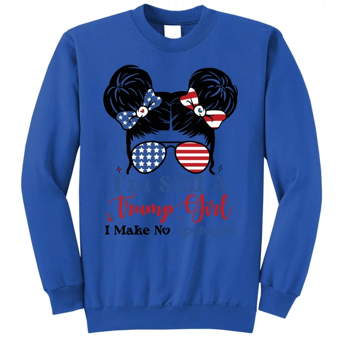 Patriotic American Trump Girl Graphic Tall Sweatshirt