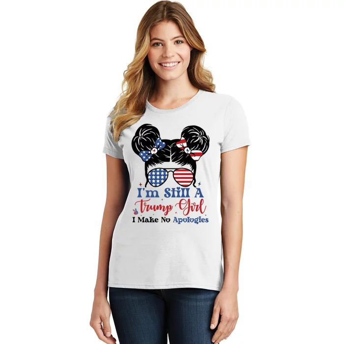 Patriotic American Trump Girl Graphic Women's T-Shirt