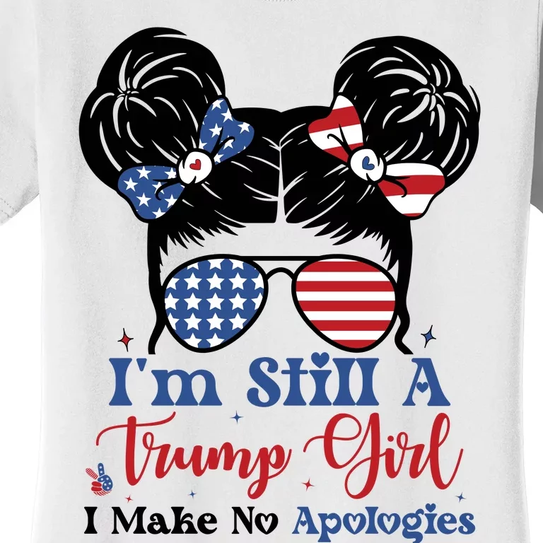 Patriotic American Trump Girl Graphic Women's T-Shirt