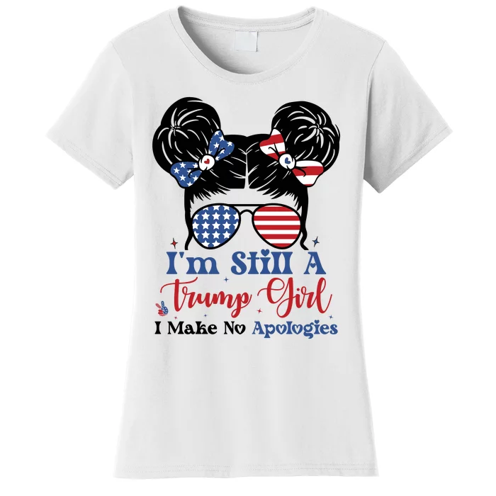 Patriotic American Trump Girl Graphic Women's T-Shirt