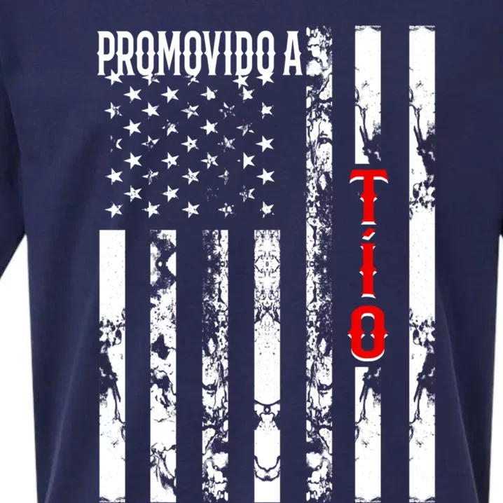 Promovido A Tio American Flag Spanish Uncle Announcet Gift Sueded Cloud Jersey T-Shirt