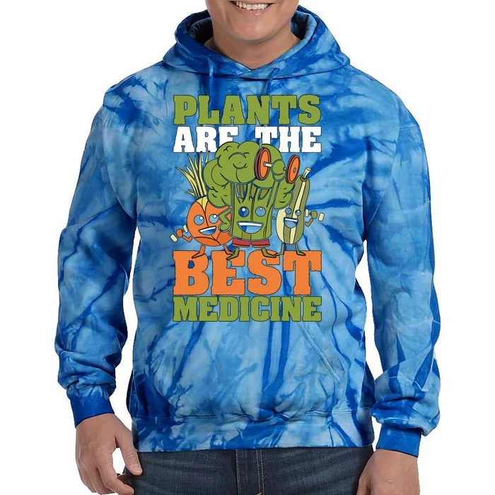 Plants Are The Best Vegan Lifestyle Vegetable Lover Veganism Gift Tie Dye Hoodie