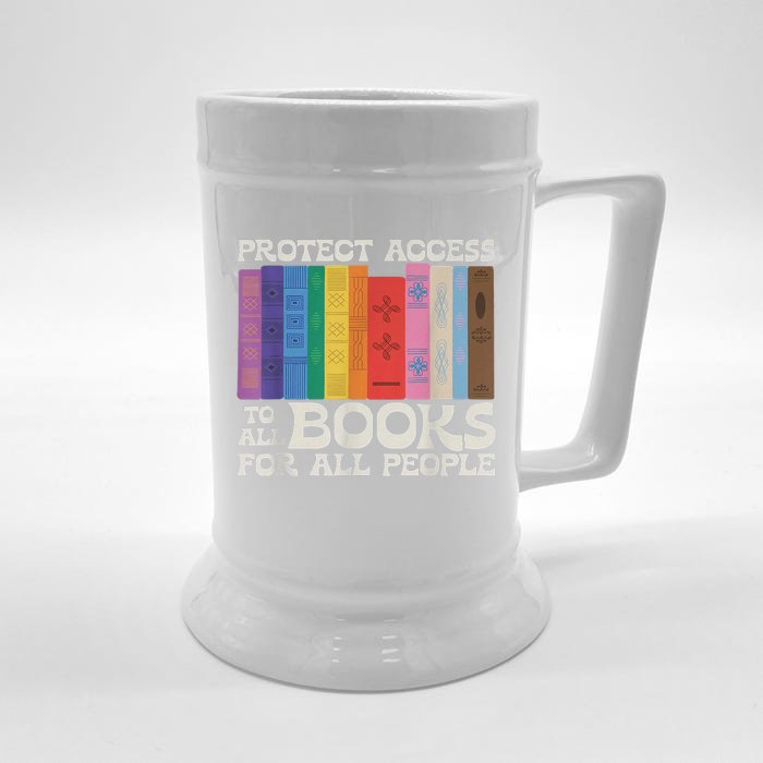 Protect Access To All Books For All People Funny Book Lover Front & Back Beer Stein