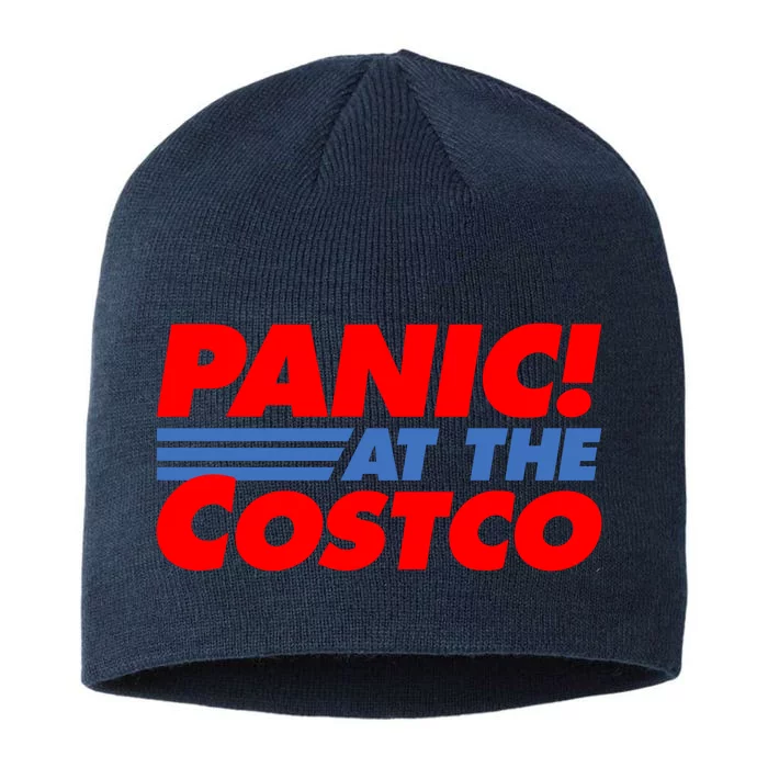 Panic At The Costco Funny Meme 8 1/2in Sustainable Knit Beanie