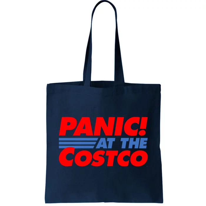 Panic At The Costco Funny Meme Tote Bag