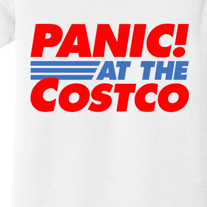 Panic At The Costco Funny Meme Baby Bodysuit