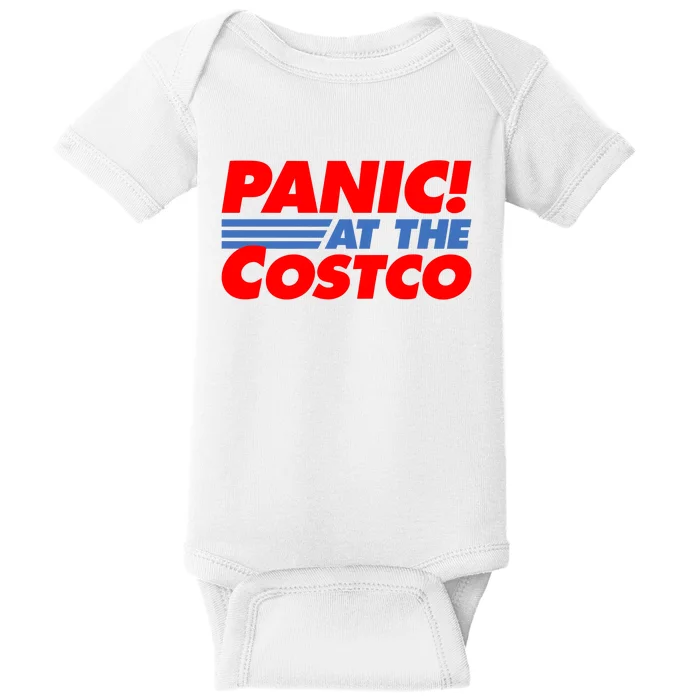 Panic At The Costco Funny Meme Baby Bodysuit