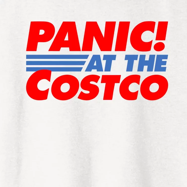 Panic At The Costco Funny Meme Women's Crop Top Tee