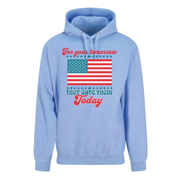 Patriotic American Thanks Veterans Unisex Surf Hoodie