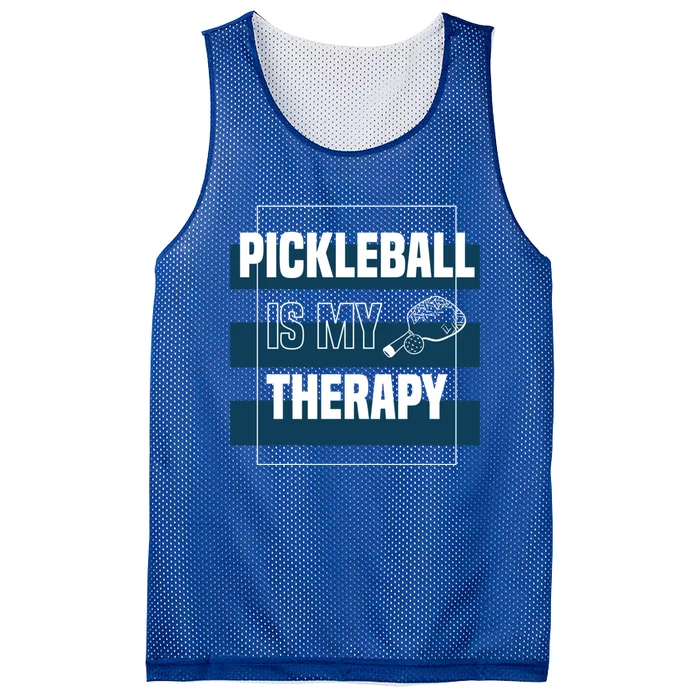 Pickleball As Therapy Hobby Sports Dinking Gift Mesh Reversible Basketball Jersey Tank