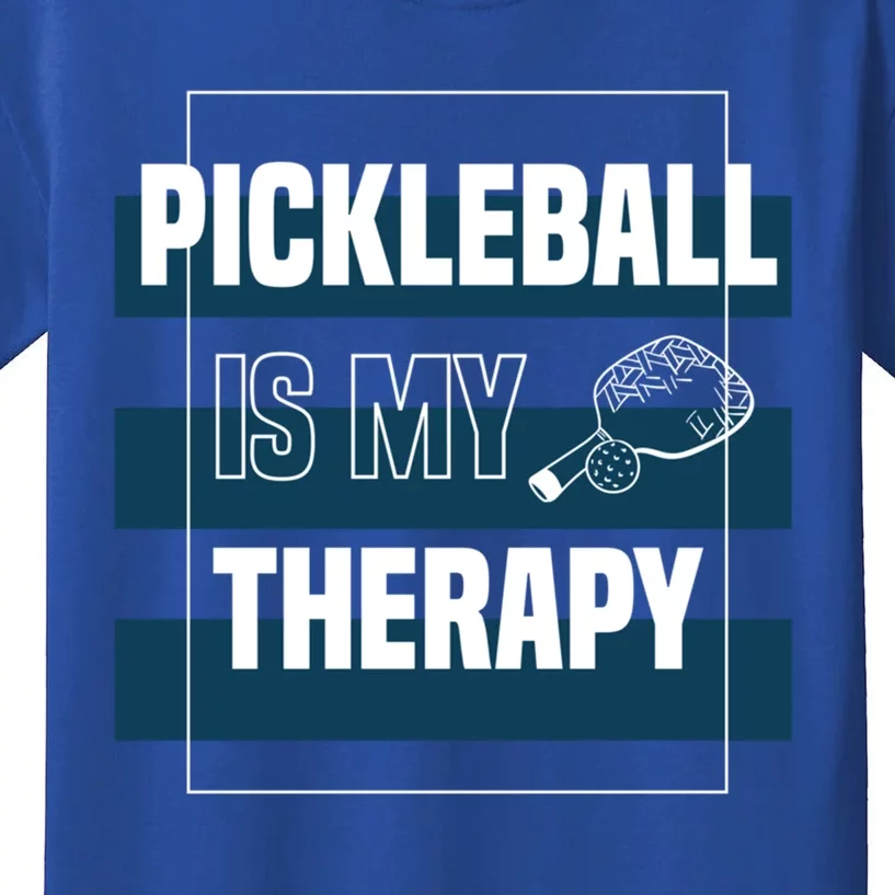 Pickleball As Therapy Hobby Sports Dinking Gift Kids T-Shirt