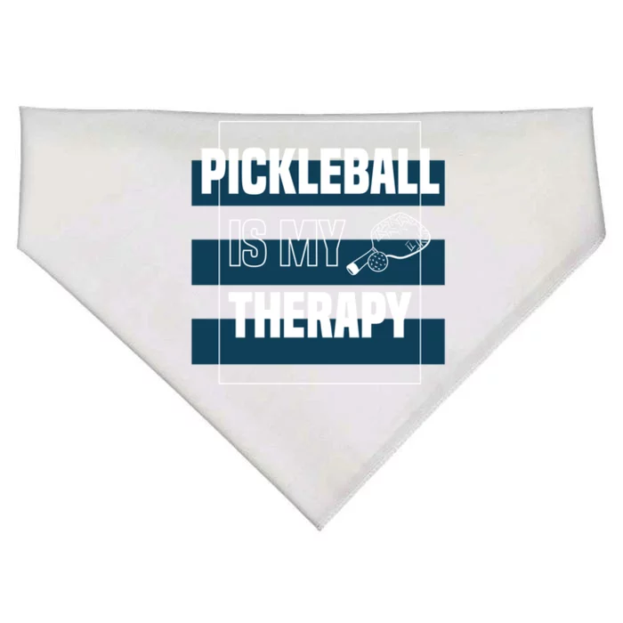 Pickleball As Therapy Hobby Sports Dinking Gift USA-Made Doggie Bandana