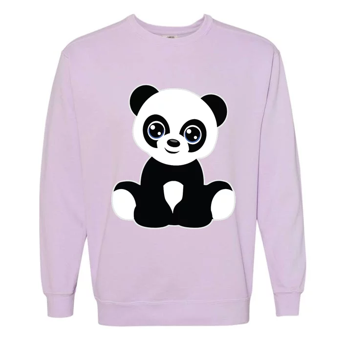 Panda Art Tween Cute Love Pandas Graphic Garment-Dyed Sweatshirt