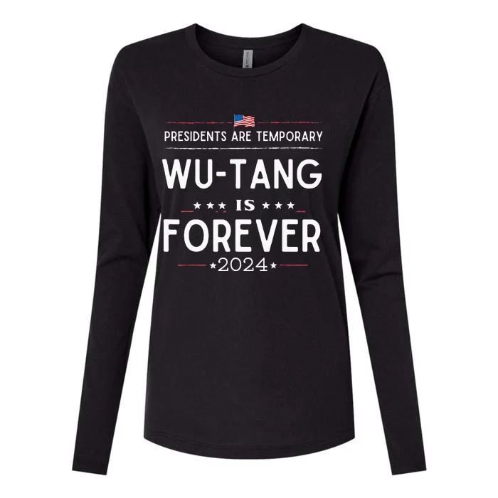 Presidents Are Temporary W.U.T.A.N.G Is Forever 2024 Womens Cotton Relaxed Long Sleeve T-Shirt