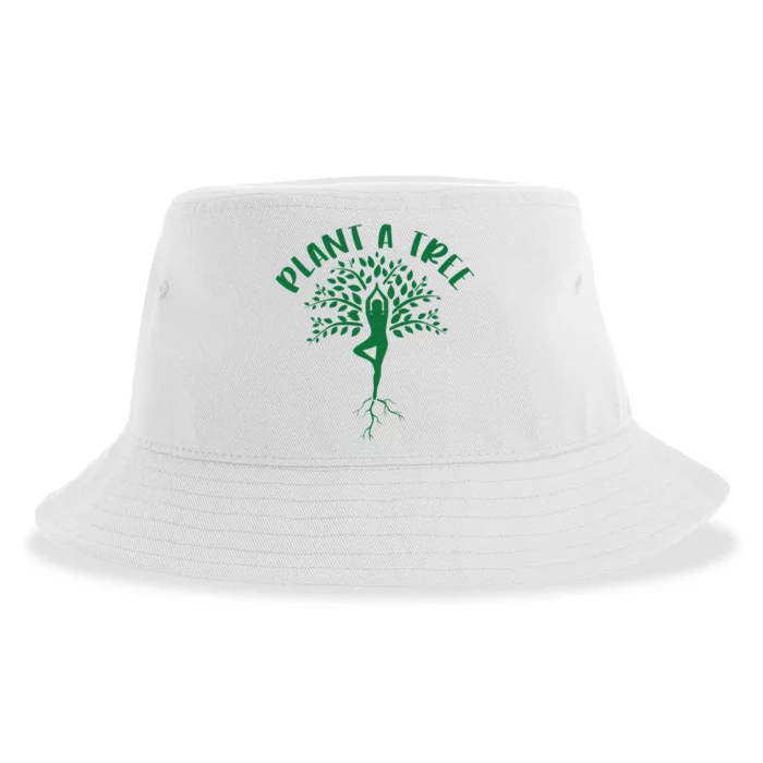 Plant A Tree Yoga Meditation Lover Namaste Yogi Tree Pose Sustainable Bucket Hat