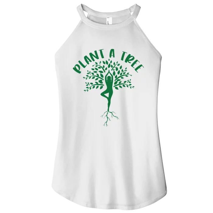 Plant A Tree Yoga Meditation Lover Namaste Yogi Tree Pose Women’s Perfect Tri Rocker Tank