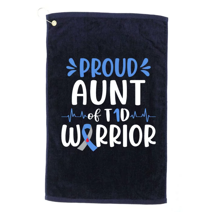 Proud Aunt T1D Type 1 Diabetes Warrior Diabetes Awareness Platinum Collection Golf Towel