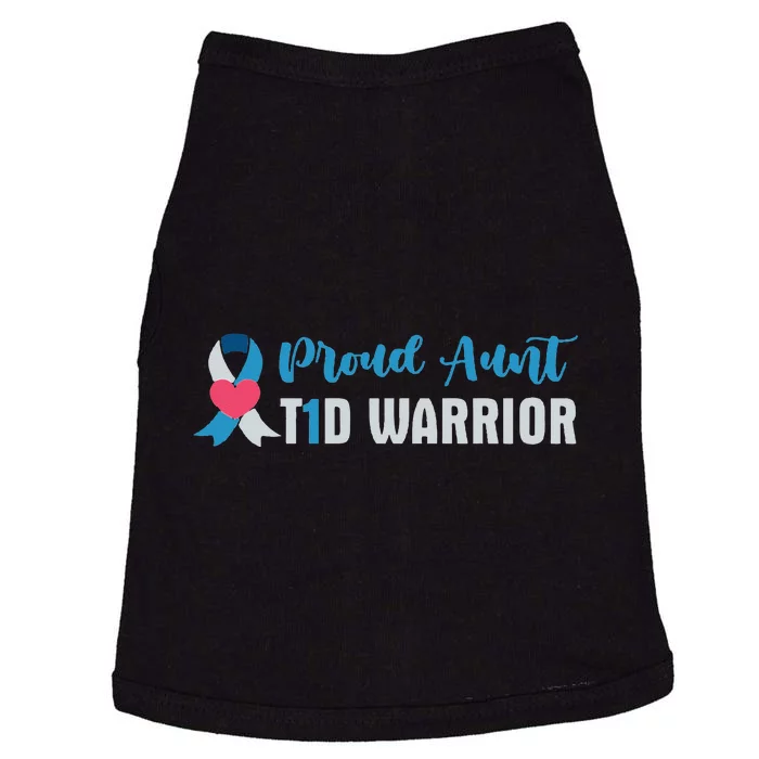 Proud Aunt T1D Type 1 Diabetes Warrior Diabetes Awareness Doggie Tank