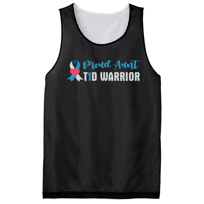 Proud Aunt T1D Type 1 Diabetes Warrior Diabetes Awareness Mesh Reversible Basketball Jersey Tank