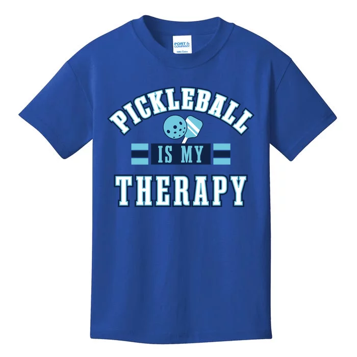 Pickleball As Therapy Ironic Saying Dinking Gift Kids T-Shirt