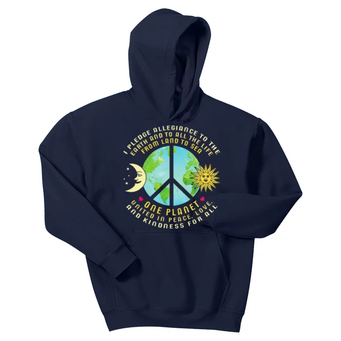 Pledge Allegiance To The Earth Earth Day Kids Hoodie