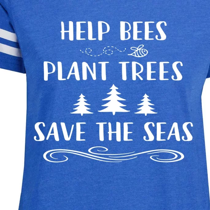 Plant A Tree Clean The Seas Save The Bees Happy Earth Day Great Gift Enza Ladies Jersey Football T-Shirt