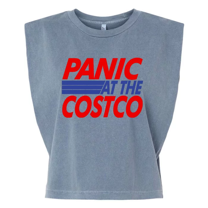 Panic At The Costco Funny Meme Garment-Dyed Women's Muscle Tee